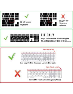 Funda Teclado Numérico Inalámbrico WYGCH Rosa Ombre 2017 2