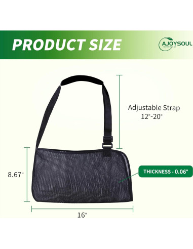 Funda de brazo Ajoysoul ajustable y transpirable - Grande Negro