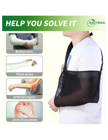 Funda de brazo Ajoysoul ajustable y transpirable - Grande Negro