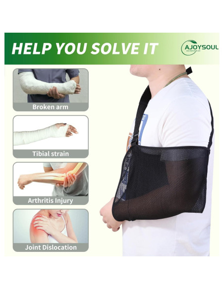 Funda de brazo Ajoysoul ajustable y transpirable - Grande Negro