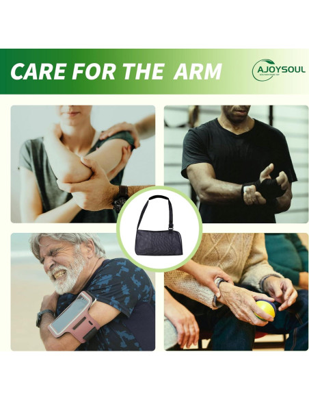 Funda de brazo Ajoysoul ajustable y transpirable - Grande Negro