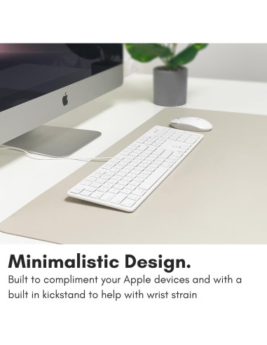 Teclado USB Macally Slim 104 teclas con cable blanco