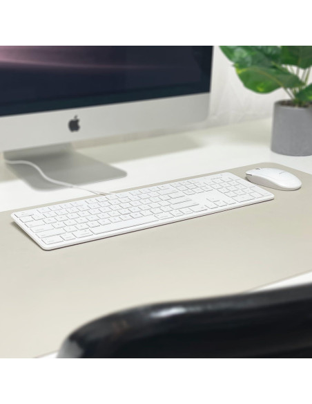 Teclado USB Macally Slim 104 teclas con cable blanco Teclado USB Macally Slim 104 teclas con cable blanco