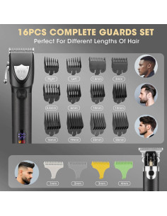 Cortadoras de cabello Lanumi JM-978 Kit 3 piezas recargables 2