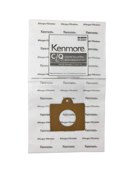 Bolsa de Aspiradora Kenmore Tipo C y Q - Paquete de 8 Bolsa de Aspiradora Kenmore Tipo C y Q - Paquete de 8