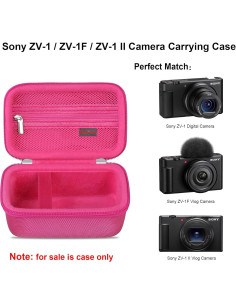 Funda de transporte Elonbo para cámara Sony ZV-1F - Frambuesa 2