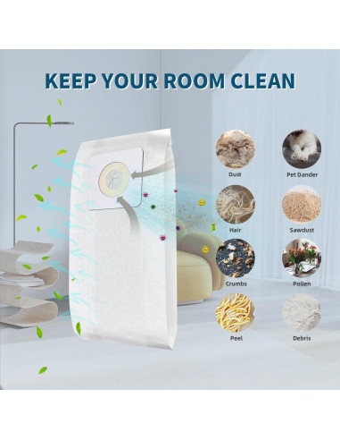 Paquete de 10 bolsas de aspiradora Leacheery Estilo 7