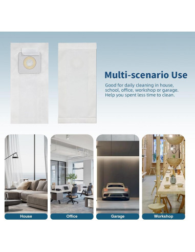 Paquete de 10 bolsas de aspiradora Leacheery Estilo 7