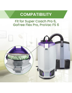 20 Bolsas de Filtro PureSturdy 6QT para Aspiradora Mochila 2
