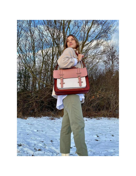 Bolsa para Laptop ECOSUSI Rosa 15.6" Cuero Vegano