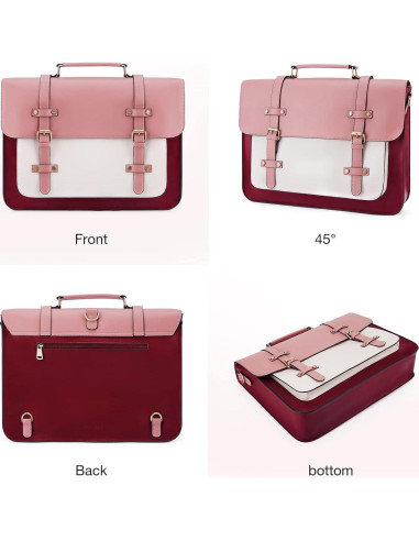 Bolsa para Laptop ECOSUSI Rosa 15.6" Cuero Vegano