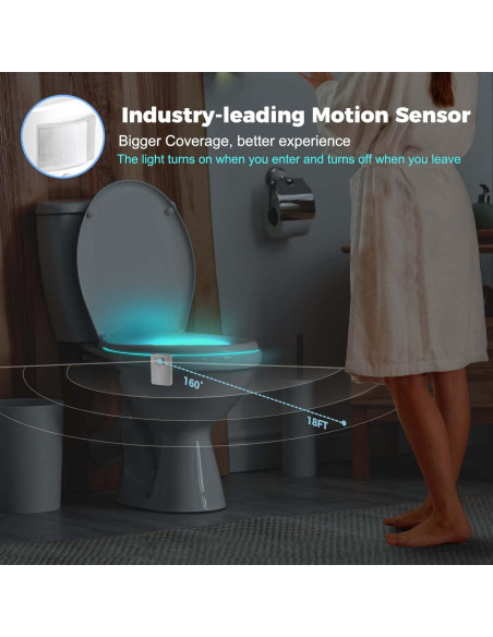 Luz Nocturna para Inodoro Chunace 4 Pack LED Multicolor