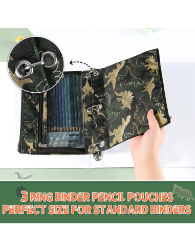 Estuche de Lápices WAWSAM Dinosaurio para Carpeta 3 Anillas