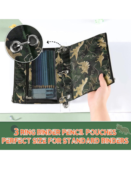 Estuche de Lápices WAWSAM Dinosaurio para Carpeta 3 Anillas