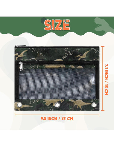 Estuche de Lápices WAWSAM Dinosaurio para Carpeta 3 Anillas