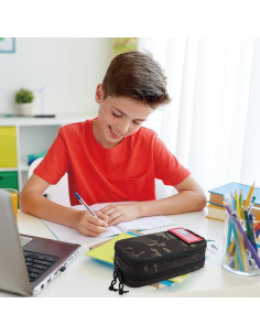 Estuche Táctico Atripack Camo Negro 2 Compartimentos 2