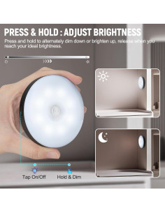 Luz Nocturna LED DWEPTU con Sensor de Movimiento 2 Pzs 2