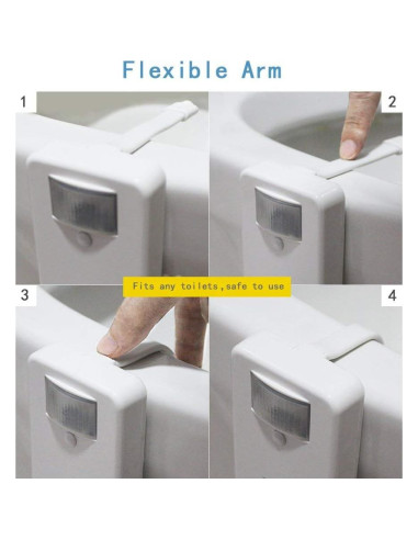 Luz Nocturna para Inodoro Chunace 4 Pack LED Multicolor