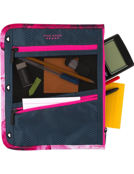 Estuche de Lápices Five Star Marino/Rosa 3 Bolsillos Estuche de Lápices Five Star Marino/Rosa 3 Bolsillos