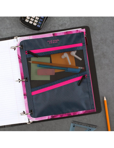 Estuche de Lápices Five Star Marino/Rosa 3 Bolsillos