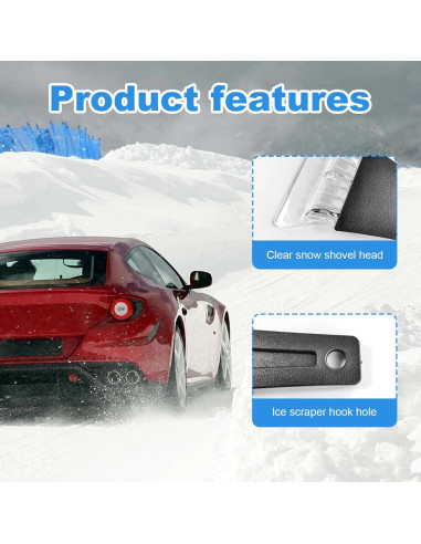 Raspador de Hielo Ziciner 2PCS para Automóvil, Sin Rayones