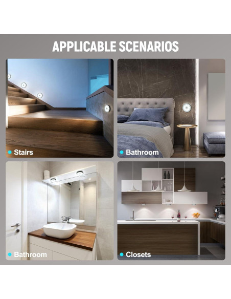 Luz Nocturna LED DWEPTU con Sensor de Movimiento 2 Pzs