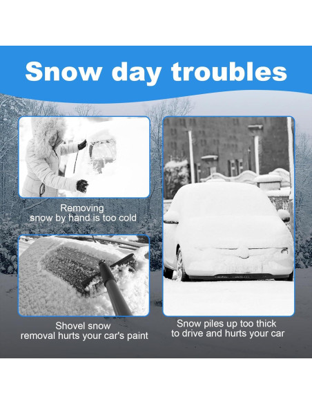 Raspador de Hielo Ziciner 2PCS para Automóvil, Sin Rayones