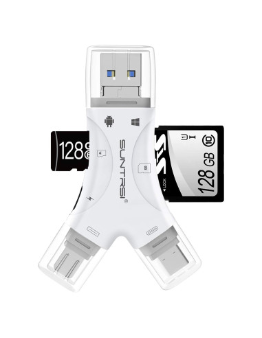 Lector de Tarjetas SD 4 en 1 SUNTRSI para iPhone y Android