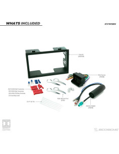 Kit Instalación Radio Doble DIN Scosche ICVW5BN para VW 2002-2005 2