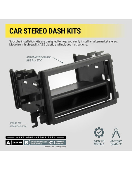 Kit Instalación Doble DIN Scosche ICHA6BN para Honda Civic 2001-05