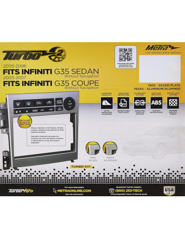 Kit de instalación Metra 99-7605A para Infiniti G35 2005-2007
