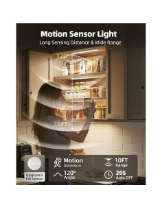 Luces Bajo Gabinete Inalámbricas AMETHEUS 6 Paquete LED Sensor 2