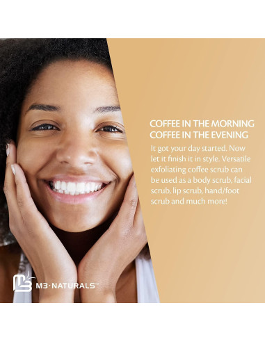 Exfoliante de Café Arábica M3 Naturals 340g con Colágeno