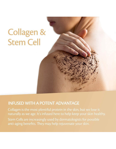 Exfoliante de Café Arábica M3 Naturals 340g con Colágeno