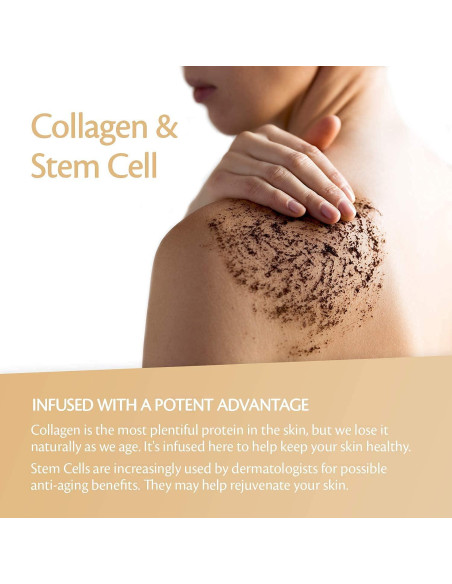 Exfoliante de Café Arábica M3 Naturals 340g con Colágeno