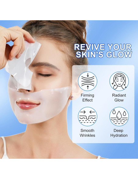 Mascarilla de Colágeno QINGWA 6 Piezas Hidratante Nocturna Mascarilla de Colágeno QINGWA 6 Piezas Hidratante Nocturna