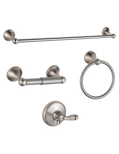 Juego de Accesorios de Baño BGL, 4 Piezas Niquel Cepillado