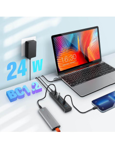 Hub USB 3.2 Alimentado Rosonway 7 Puertos 10Gbps 2