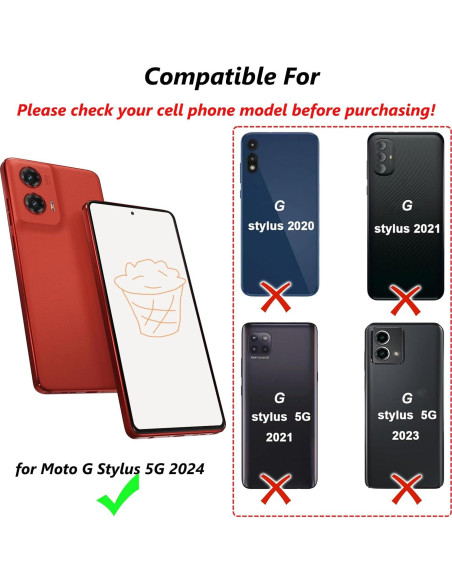 Pluma Stylus G 2024 para Moto G Stylus 5G - Ola Escarlata