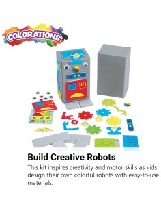 Kit de Manualidades Robot de Espuma Colorations 12 Piezas 2