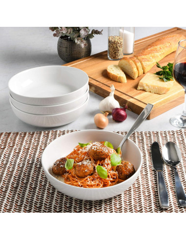 Set de 4 Tazones de Pasta Gibson Home Zen Buffet 21.5cm