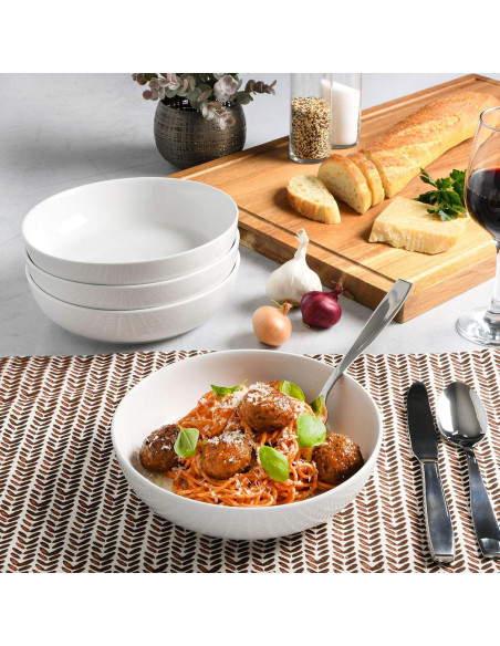 Set de 4 Tazones de Pasta Gibson Home Zen Buffet 21.5cm