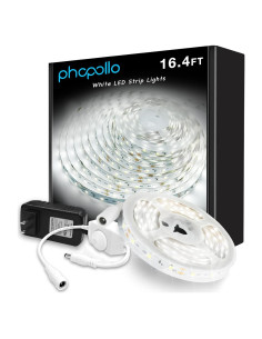 Tira LED Regulable 5m PHOPOLLO 6500K Luz Blanca Diurna