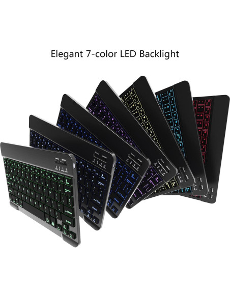Teclado Bluetooth Retroiluminado 7 Colores para iPad 11 Gen Teclado Bluetooth Retroiluminado 7 Colores para iPad 11 Gen