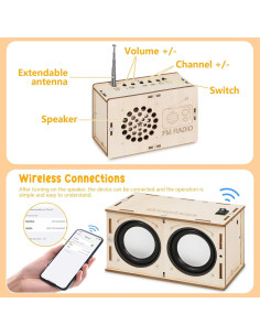 Kit de Ciencia Yuanyi Altavoz Bluetooth y Radio FM 8-12 Años 2