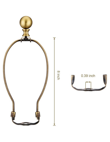 Soporte de Lámpara Canomo 20.3cm Latón Antiguo 1 Paquete