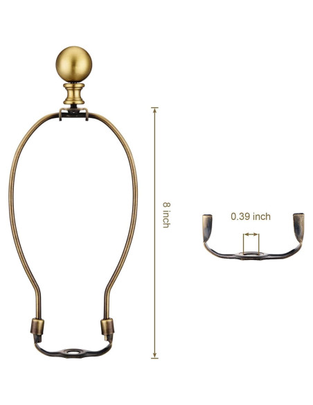 Soporte de Lámpara Canomo 20.3cm Latón Antiguo 1 Paquete