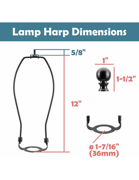 Arpa de Lámpara Aspen Creative 20043-32A 30cm Negro Mate