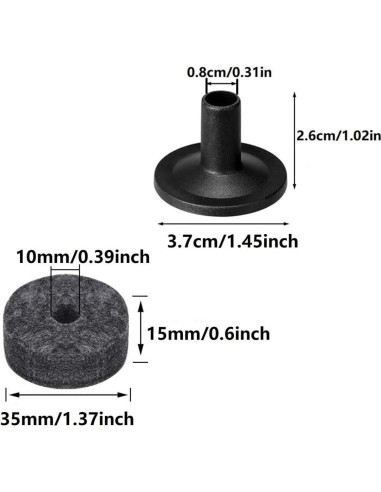 16 Piezas Accesorios para Platillos TUOREN - Fieltros y Mangas