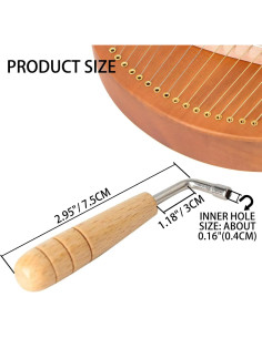 Llave de Afinación Hordion para Piano y Arpa - Acero y Madera 2